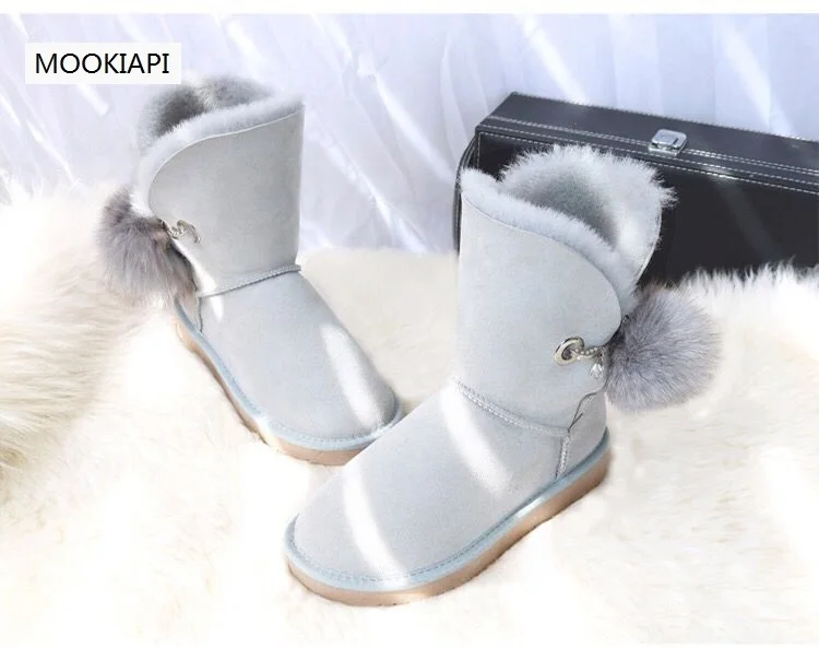 Новейшие зимние сапоги высокого качества в Европе 2019 г. Натуральная овчина 100%