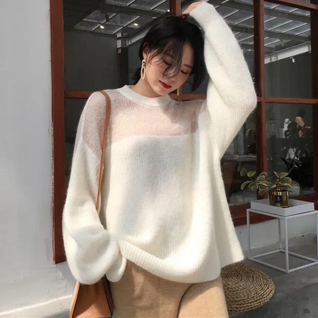 Fashion 2019 Autumn Women Sweater Knitted Long Sleeve O-Neck Sexy Slim Office Lady Casual Loose Sweaters Tops mujer P106 | Женская