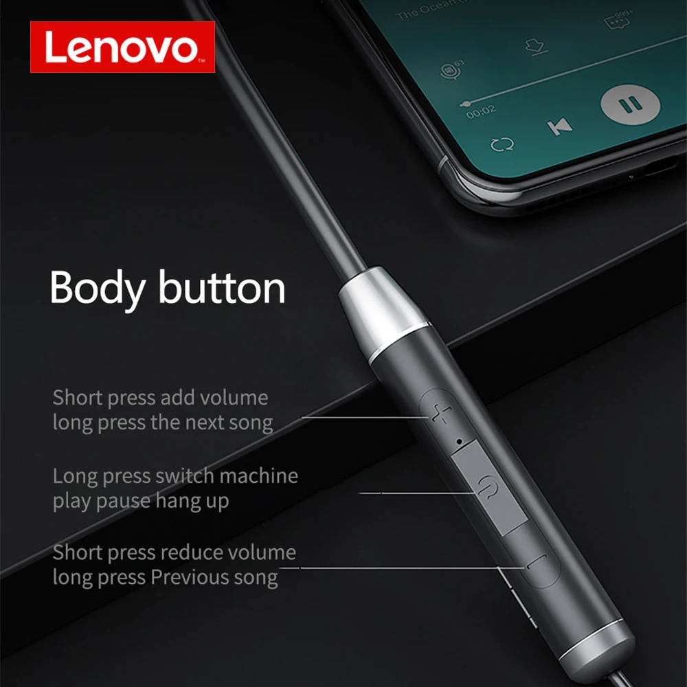 Bluetooth наушники Lenovo HE08 4 динамика с микрофоном|Наушники и гарнитуры| |