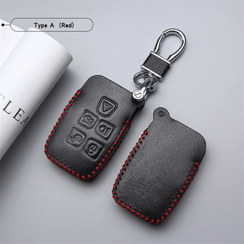 Genuine Leather Car Key Cover Case For Jaguar F Type XF XJ X XE Pace Land Rover Ring Protection Shell Accessories | Автомобили и