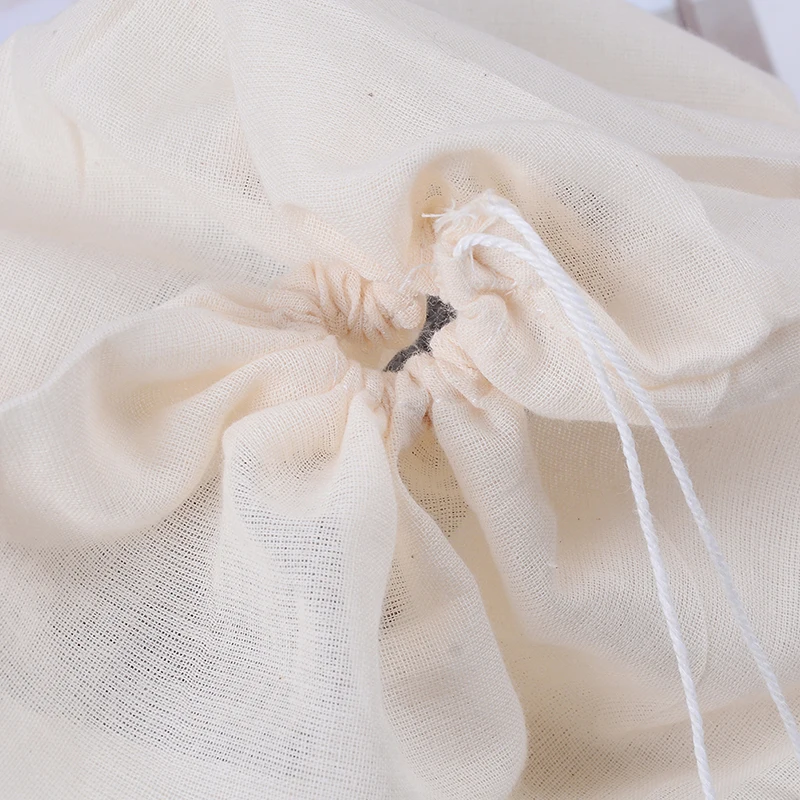 

1pc Reusable Cotton Food Filter Bag Nut Milk Bag Squeeze Juice Grid Mesh Filter Sieve Cold Brew Coffee Filter 30*40cm