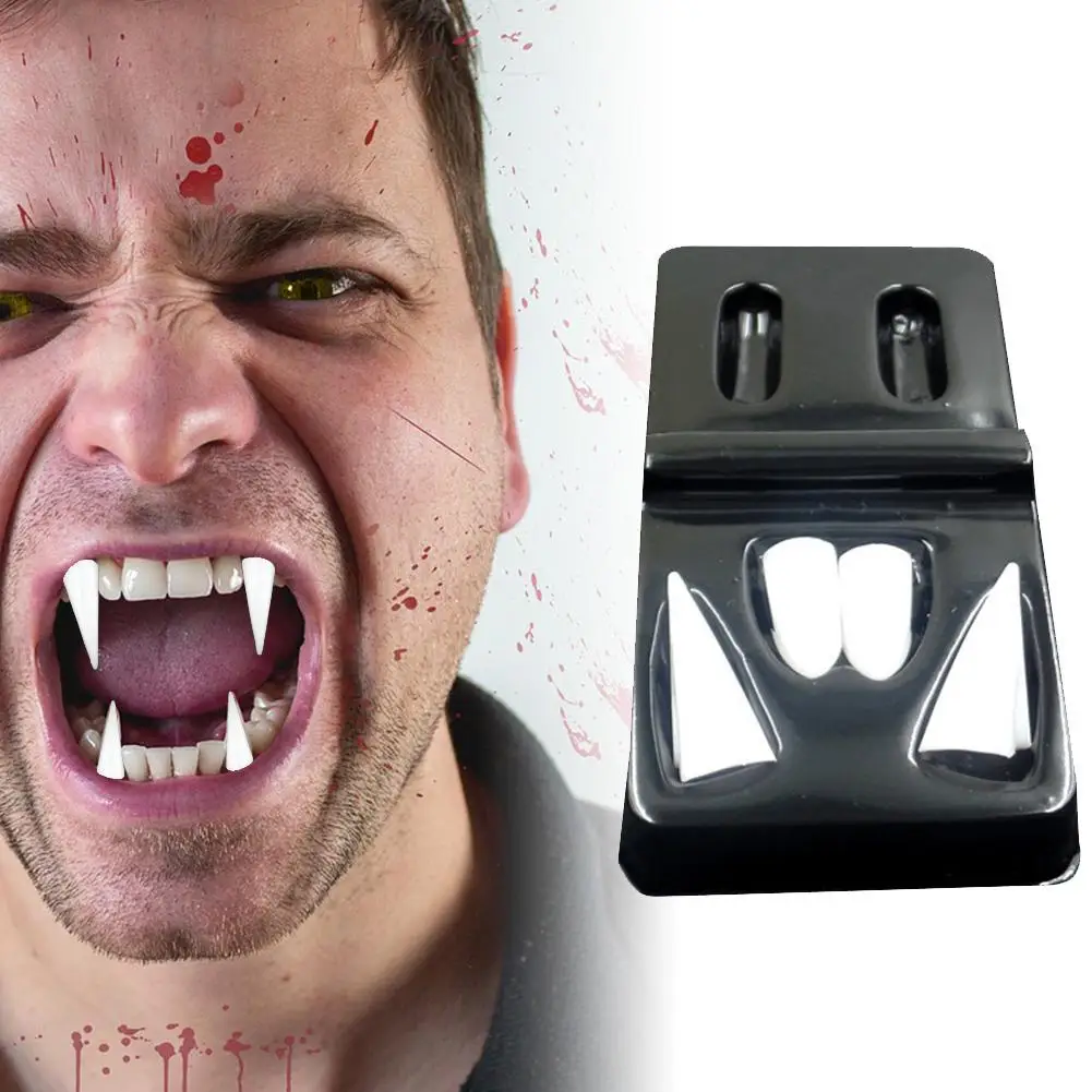 4 размера клыки вампира реквизит в виде вставных челюстей Хэллоуин костюм