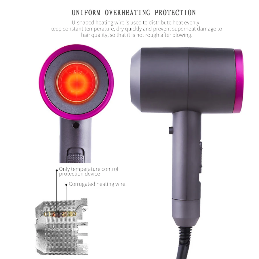 Профессиональный фен для волос высокой мощности 2000 Вт 220 240 В|Фены волос| |