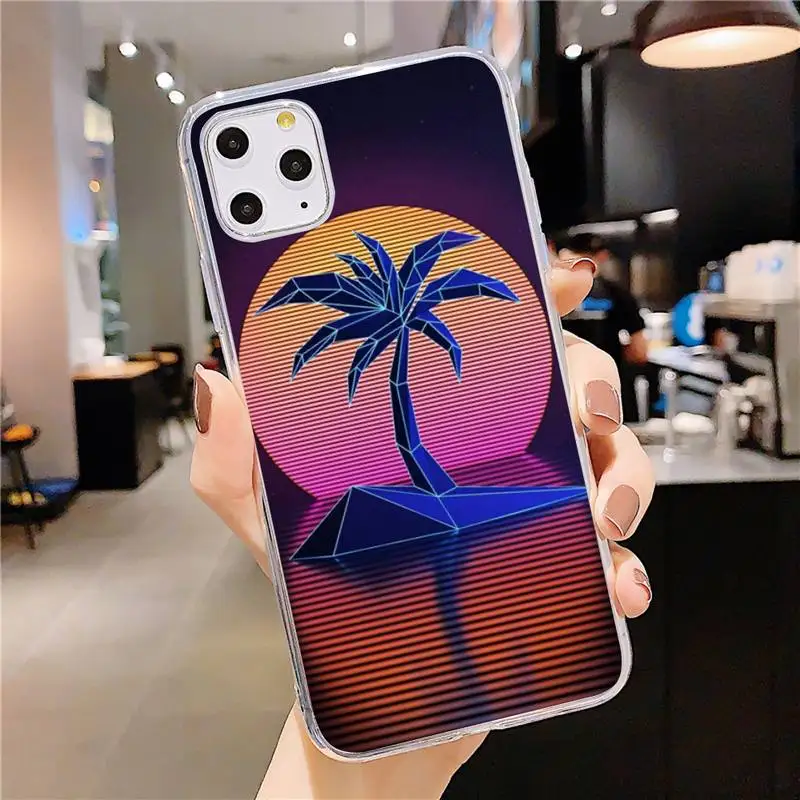 

Neon colorful art pattern Phone Case Transparent soft For iphone 5 5s 5c se 6 6s 7 8 11 12 plus mini x xs xr pro max