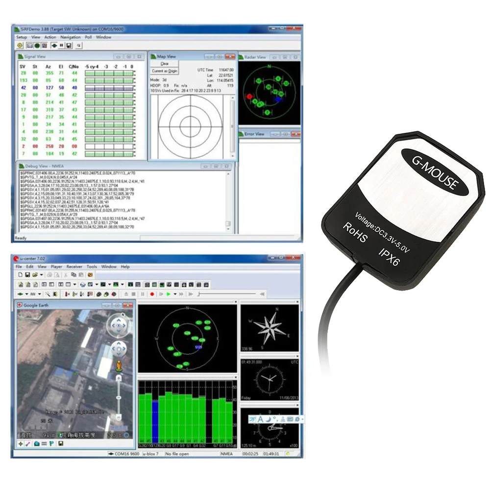 Gps приемник 162 2 метра кабель USB Магнитный Ublox gps RasPi Win 7/8/10 + Clonass приемник|Печатные
