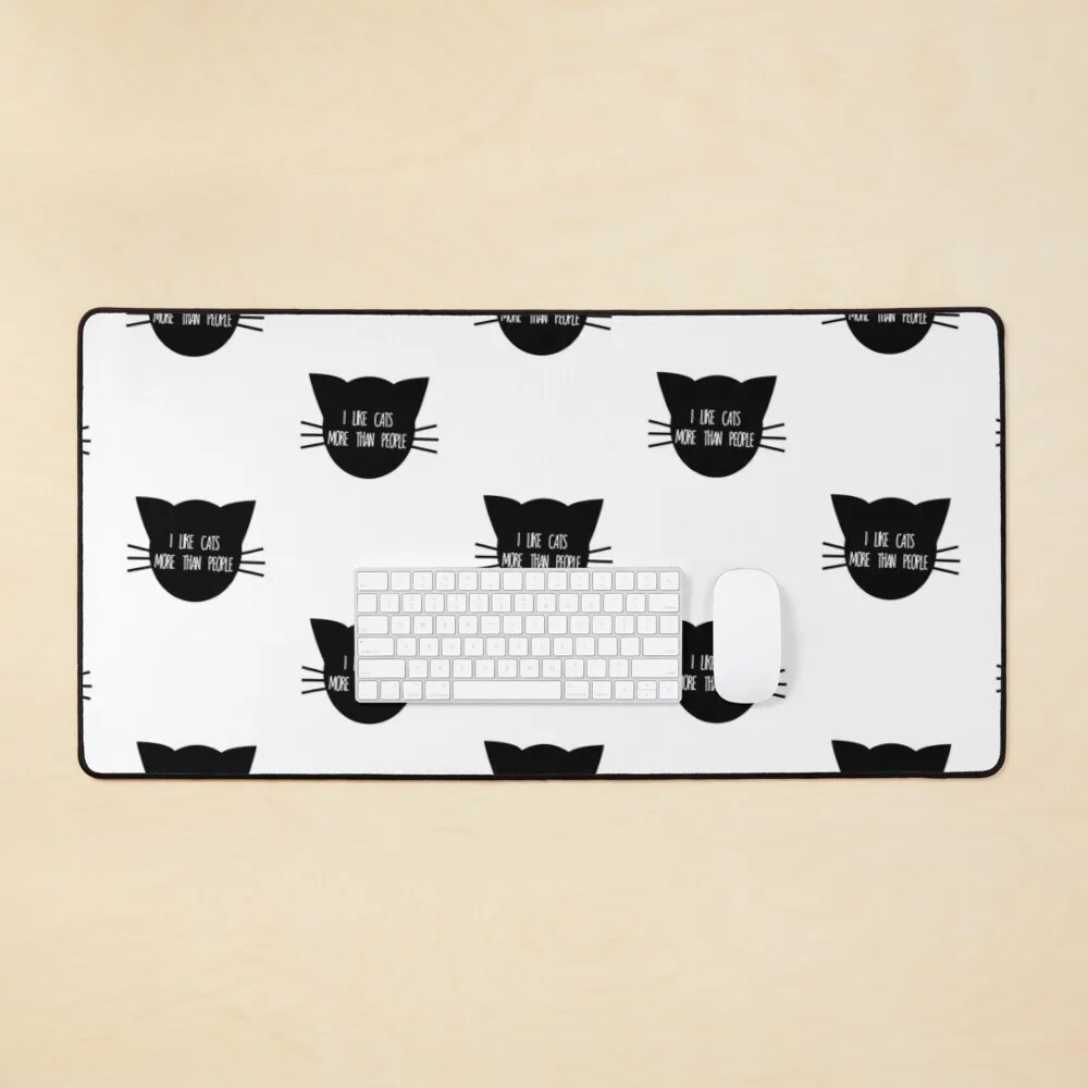 

I like Cats More than People Mouse Pad Large Gaming Mouse Pads for Computers Extended Keyboard Pads Big Desk Mouse Mat