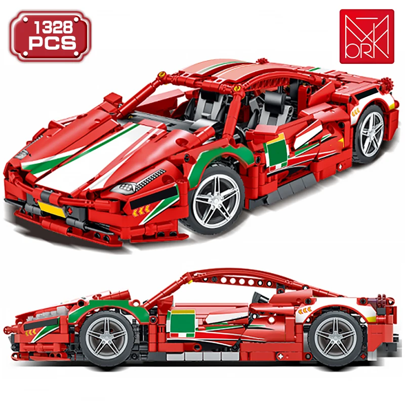

Высокотехнологичный 1328 шт. знаменитых гоночных строительных блоков экспертный комплект спортивных автомобилей модели строительные игруш...