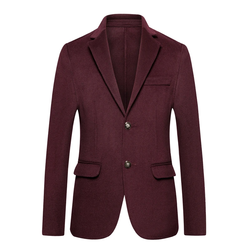 

new 8XL Woolen coat men's autumn-winter business Casual long Trench coat men's Double-sided High quality wool jacket Man's suit