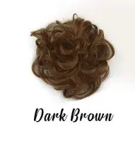 Dark Brown Стильные резинки для волос синтетические волосы шиньоны для наращивания волосы лента конский хвост пряди для волос булочки Прямая поставка - Цвет: Dark Brown