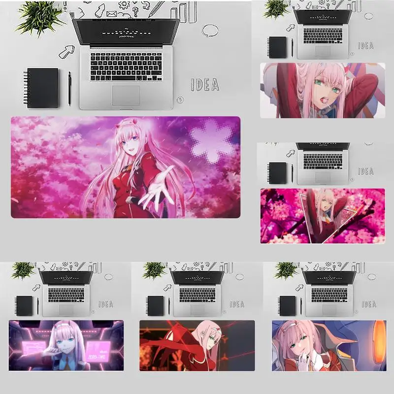 

zero two darling Office Mice Gamer Soft Mouse Pad Keyboard Game Mouse Mat pad X XL XXL Non-slip Laptop Cushion