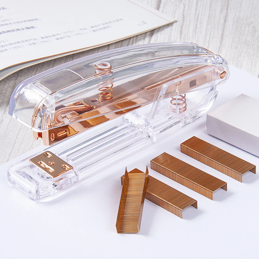 Transparent Manual Metal Stapler Book Stapling Machine Office School Stationery | Дом и сад
