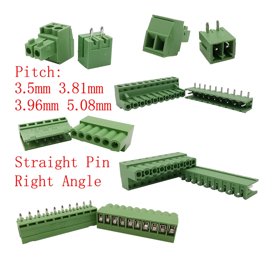 10 пар 3 5 мм 81 96 08 Шаг прямой штифт/прямоугольный PCB винтовой клеммный блок