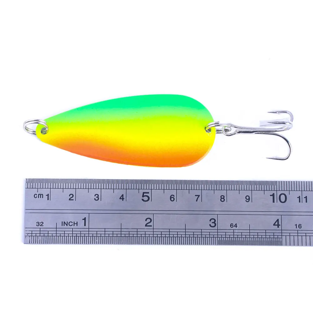 7.3cm 18g Metal Spinner Spoon Fishing Lure Hard Baits Colorful Sequins Noise Paillette Treble Hook Tackle | Спорт и развлечения