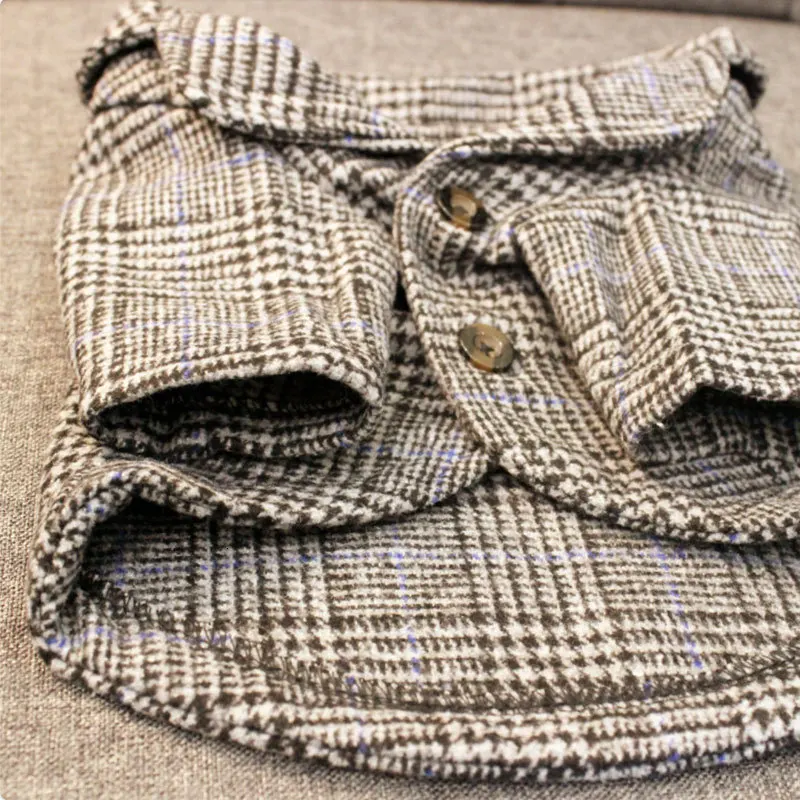 Флисовый зимний костюм для собаки теплый шерстяной щенка свадебная одежда