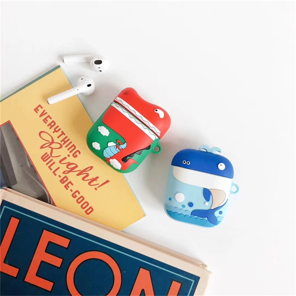 Мягкий силиконовый чехол для Apple AirPods 2/1, мультяшный чехол для наушников, защитный чехол для AirPod, чехол для Air pods, зарядная коробка