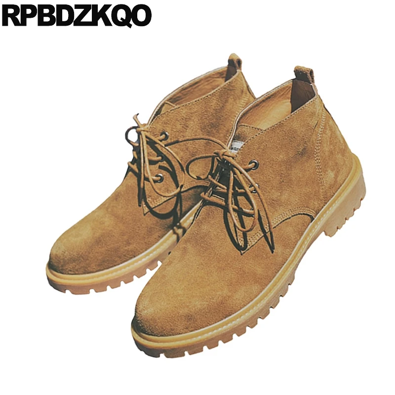 Замшевые меховые Военные боевые Дизайнерские мужские зимние ботинки теплые