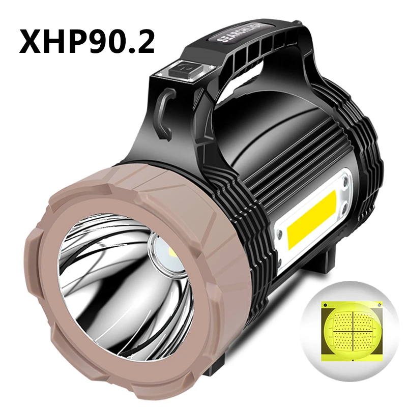 구매 XHP90.2 Led 손전등 토치 보조베터리 9600mah 내장 4pcs 18650 충전식 배터리 캠핑 고품질 랜턴