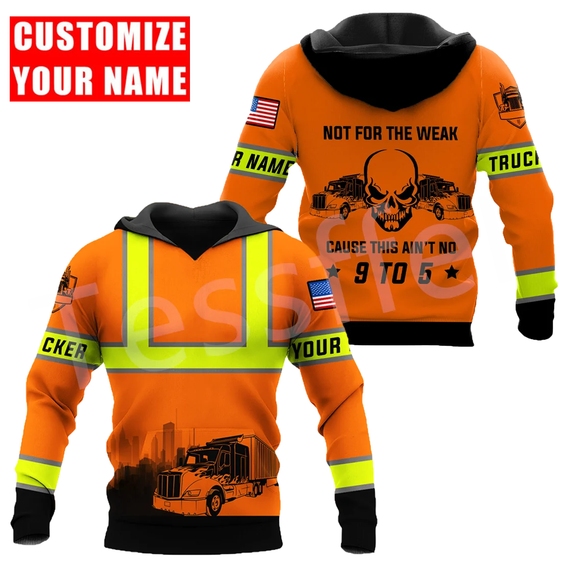 

Tessffel Newest Worker Truck Driver Trucker 3DPrint Streetwear NewFashion Tracksuit Harajuku Autumn Funny Hoodies Men/Women B-21
