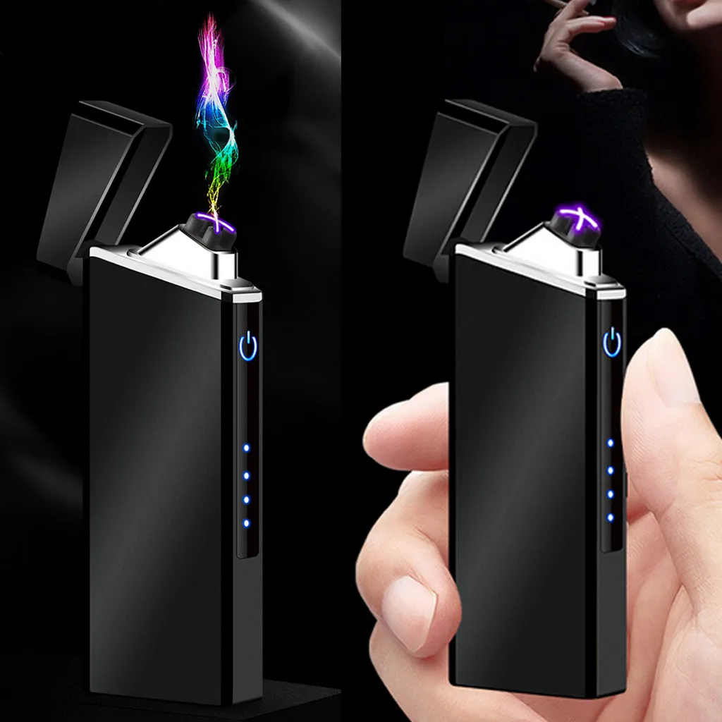 _ USB металлическая зажигалка с зарядкой от ветра электронные зажигалки сенсорным