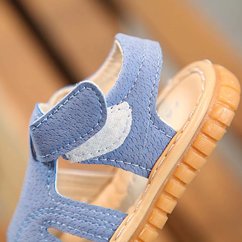 

Fashion Summer Baby Sandals 0-2 Years Old Baby Toddler Called Shoes Soft Bottom Non-slip Artificial PU Kids Solid Color Shoes