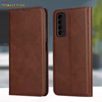 retro wallet case for huawei p smart 2021 2020 2019 flip case luxury pu leather magnetic phone pouch bag cover