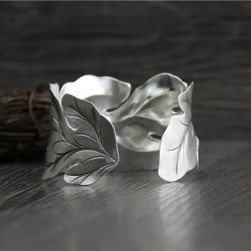 Модные ювелирные изделия Fyla серебро 925 пробы на руку в форме листа открытый