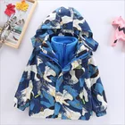 Детская верхняя одежда со съемным спортивное пальто на осень и зиму, с подкладкой, уплотненные, теплые, в одном стиле Три в одном, ветрозащитная куртка для детей Топы для мальчиков одежда на возраст от 3 до 15 лет