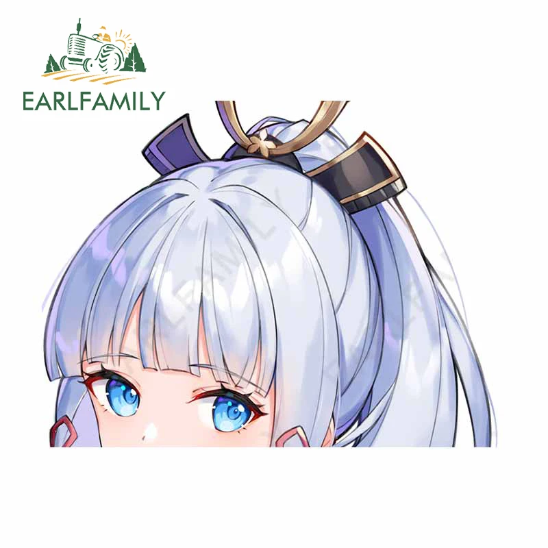 

EARLFAMILY 13 см для Genshin Impact Kamisato Ayaka автомобильные наклейки окна виниловые автомобильные аксессуары наклейка граффити водостойкий солнцезащитный крем