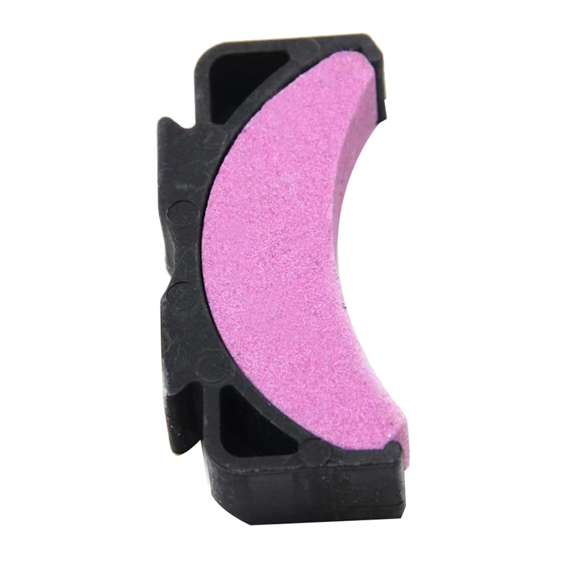 

Chainsaw Sharpener Stones Crescent Shaped Grindstone Woodworking Grinding Chain Small Grinding Stone with Holder,10 Pcs