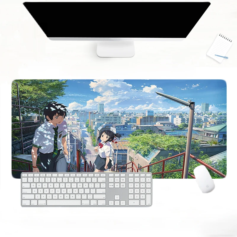 

Anime Your Name Mousepad Gamer Gaming Genshin Impact Mouse Pad Large Anime Notebook Pc Accessories Laptop Padmouse Ergonomic Mat