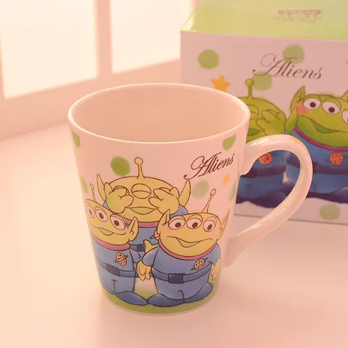 Ститч Scrump маленькая Русалочка Ариэль чип N' ALE Chipmunk чужеродный фарфор керамическая кружка кофейная кружка чашка подарок на день рождения с коробкой - Цвет: alien with box