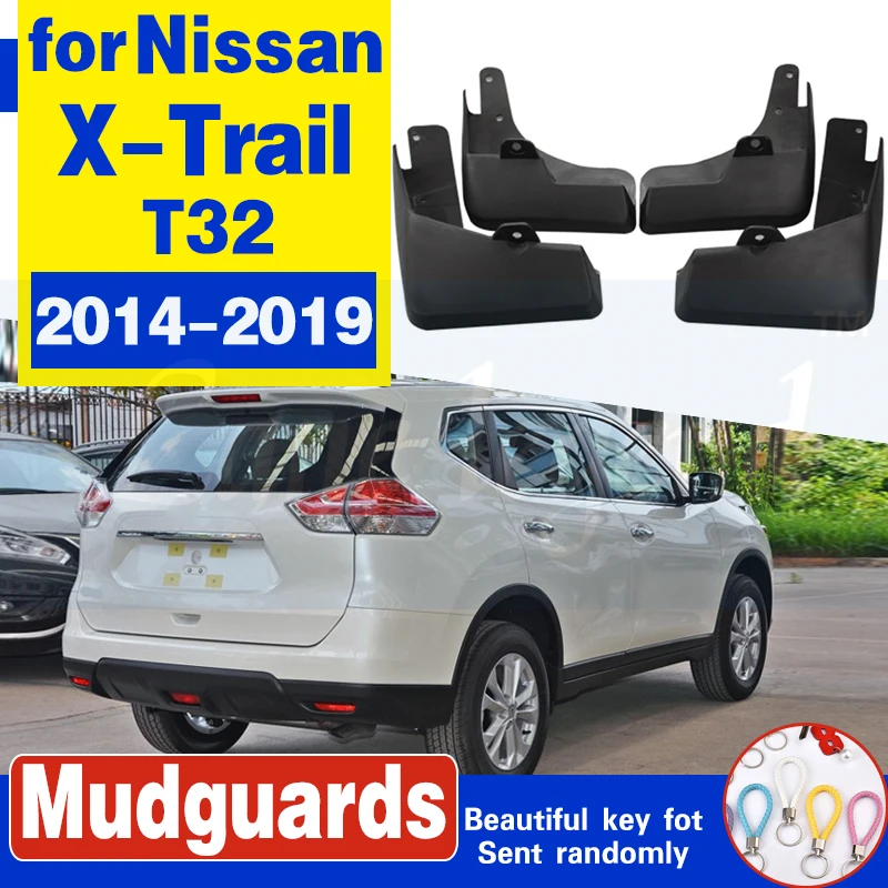 

For Nissan X-Trail Rouge T32 Set Molded Car Mud Flaps 2014-2019 Xtrail Splash Guards Mud Flap Mudguards Fender Styling