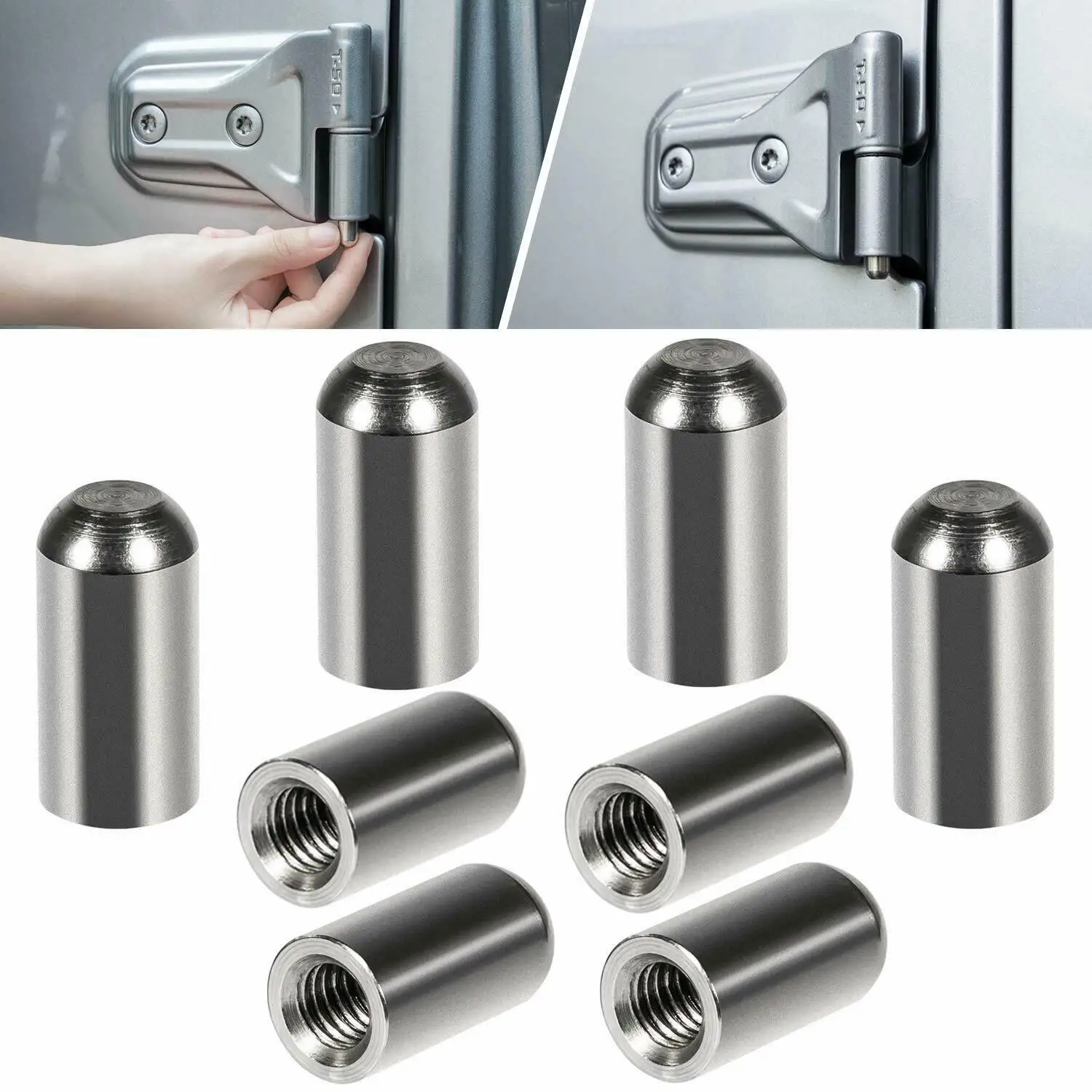 8 шт. дверные петли штифт болты направляющие вкладыши для 1997-2018 Jeep TJ JK JL Wrangler |