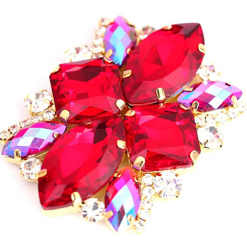 Высококачественные стразы 1 шт. 7х4 5 см Пришивные украшения для свадебного платья