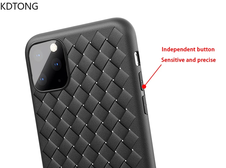 

Phone Case For iPhone 11 Pro Max 12 Mini XS 6S 7 8 Plus X XR Cover TPU Leather Weaving Breathable Mesh Grid Silicone Funda