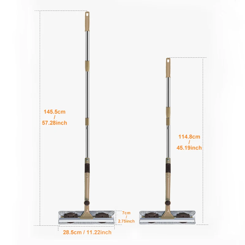 double sided telescopic rod window cleaner mop squeegee wiper new long handle house 360 easy rotating mop glass cleaning tool free global shipping