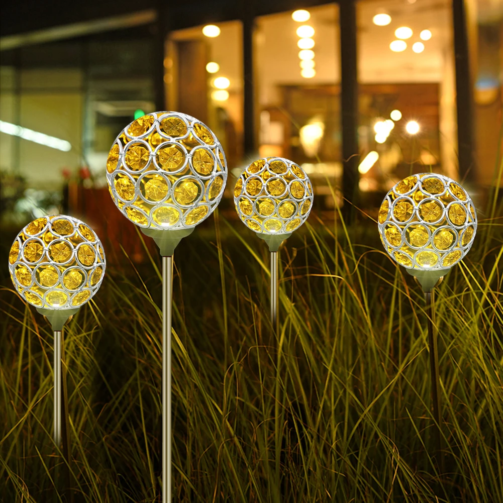 

2 шт., водонепроницаемые светодиодные садовые фонари на солнечной батарее