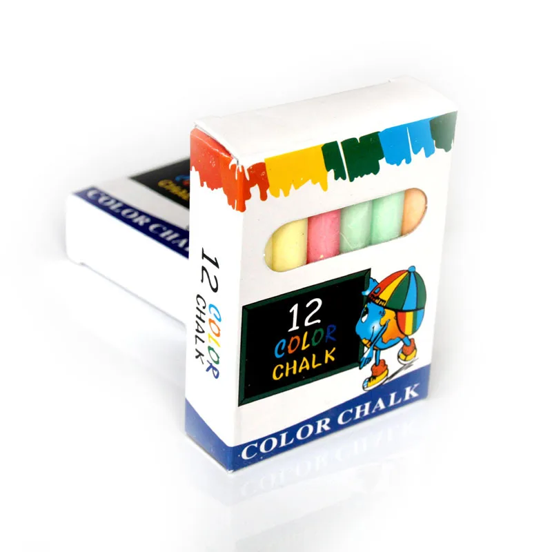 12 шт./лот беспыльная меловая ручка мелки для рисования доски 6 видов цветов