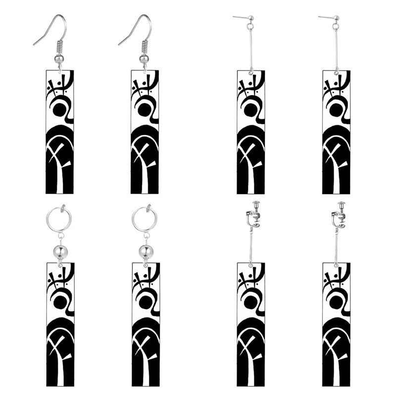 

Anime Tokyo Revengers Izana Kurokawa Earrings Acrylic Cosplay Props Hanafuda Drop Earrings for Women Fashion Jewelry Accessories