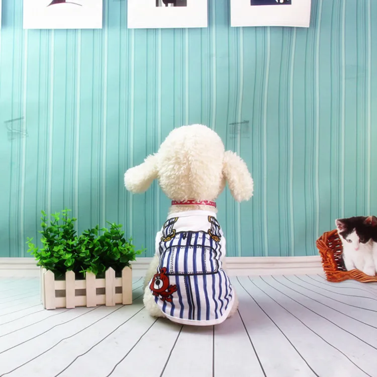 Жилет на подтяжках из чистого хлопка для домашних животных Сезон весна лето