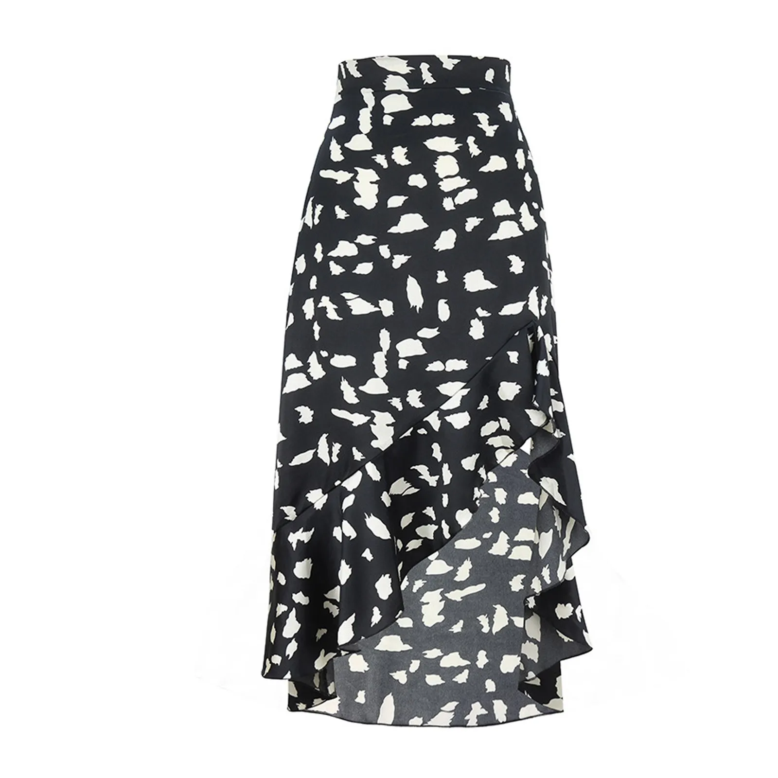 

Sunmmer Skirt For Women Fashion Lightweiht Prints Irregular Tassels Wrap Vacation Beach Dress Half Skirt Jupe Taille Haute