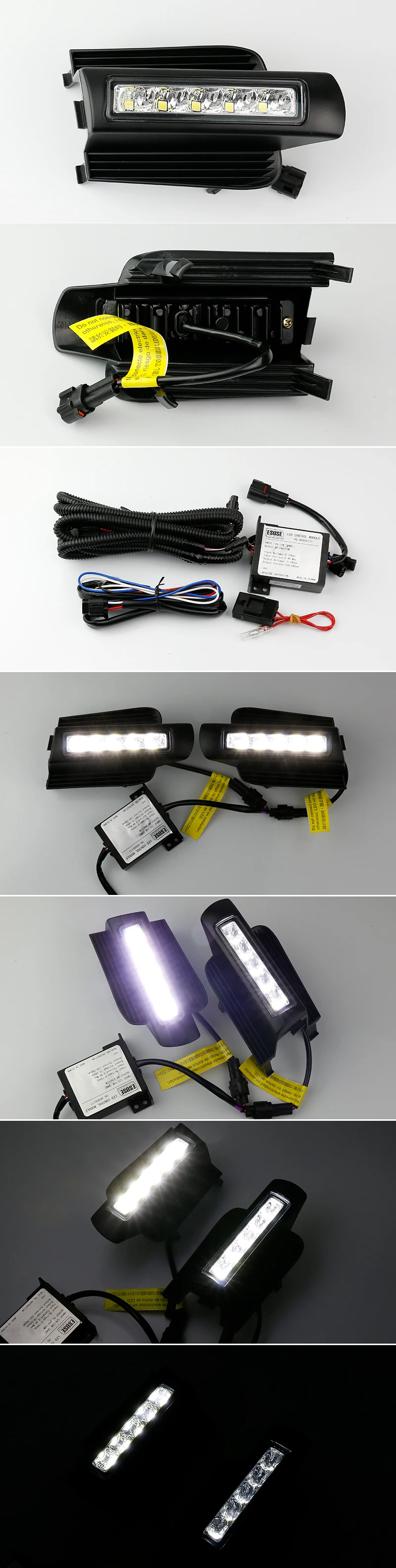 Eusue E4 с маркировкой светодиодный DRL для Toyota Land Cruiser Prado 120 GRJ120 TRJ120 FJ120 2003~ 2009 дневной ходовой светильник противотуманная фара