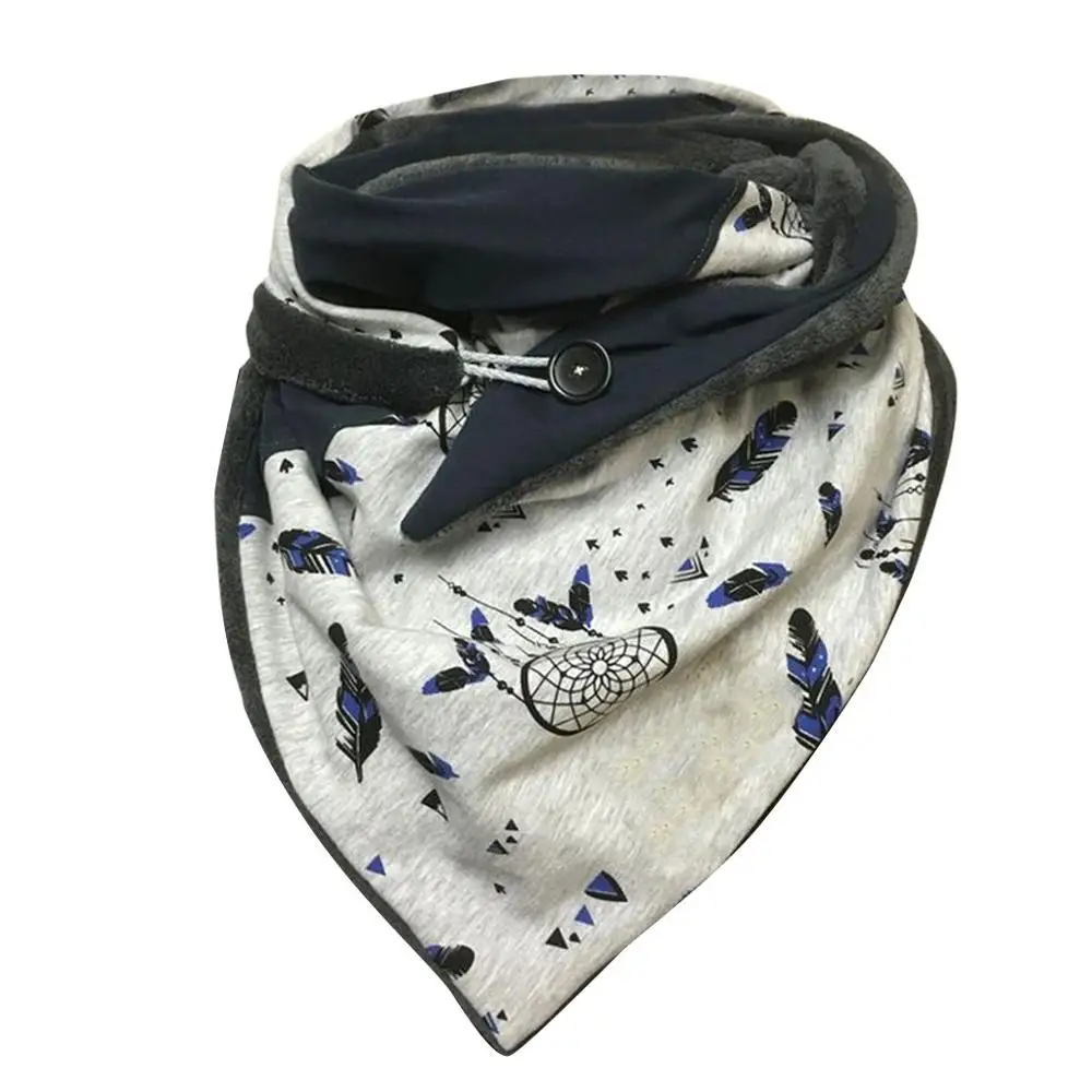 

2020 Fashion Winter Women Scarf Soild Dot Printing Button Wrap Casual Warm Scarf Women Scarves Shawls Comfortable Soft