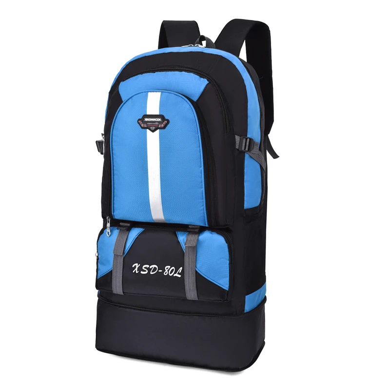 

80L Reflective Strip Hiking Waterproof Backpack Men Outdoor Camping Sports Bags Man Climbing Backpacks Mountaineering Travel Bag