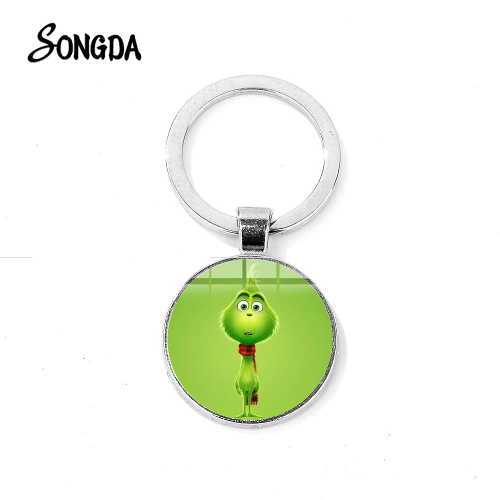 SONGDA Movie The Grinch брелок как Grinch палантин Рождественская собака стеклянный кабошон брелок забавные детские ювелирные изделия аксессуары