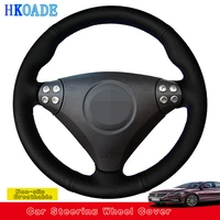 customize diy genuine leather car steering wheel cover for mercedes benz slk class w171 w170 slk 2004 2008 c230 komp