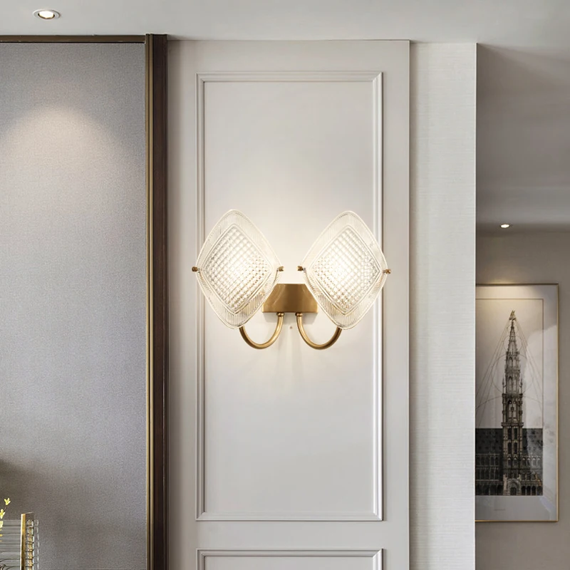 FKL современный медный настенный светильник ресторан спальня с высоким