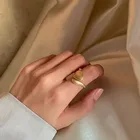 Минималистский геометрический золотистый кольцо для женщин модные креативные Мода Винтаж Малый водопроводная вода по сниженным ценам! На день рождения, вечерние, ювелирное изделие, подарок