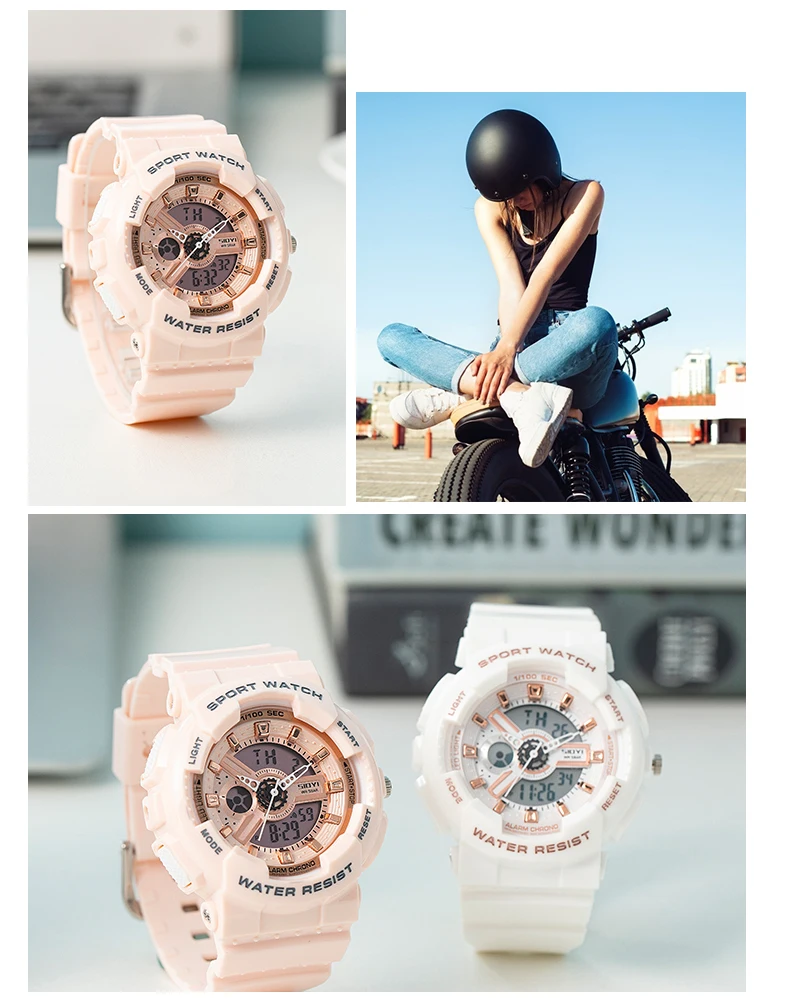 

SIOYI Fashion Women Sport Digital Watch Multifunction Waterproof Watches Digital Ladies Clock Casual Relogio Feminino
