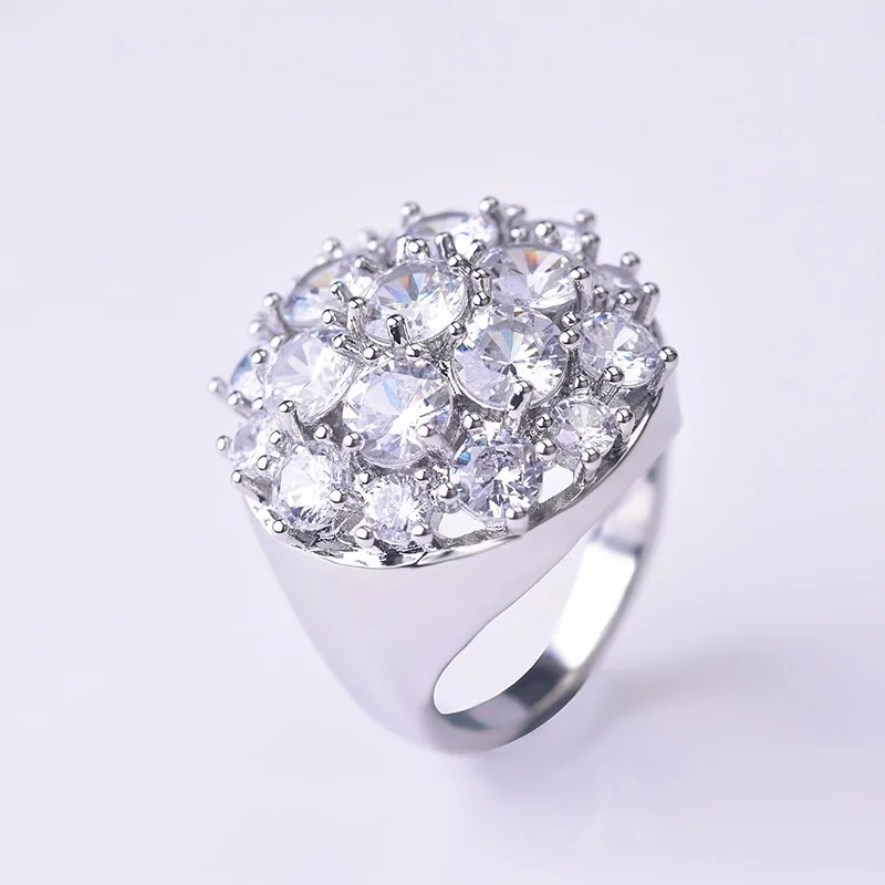 

New Luxury Rings Full Inlay AAA Dazzling Zircon Europe America Fashion Exaggeration S92 5 Jewelry For Women Wedding Engagement